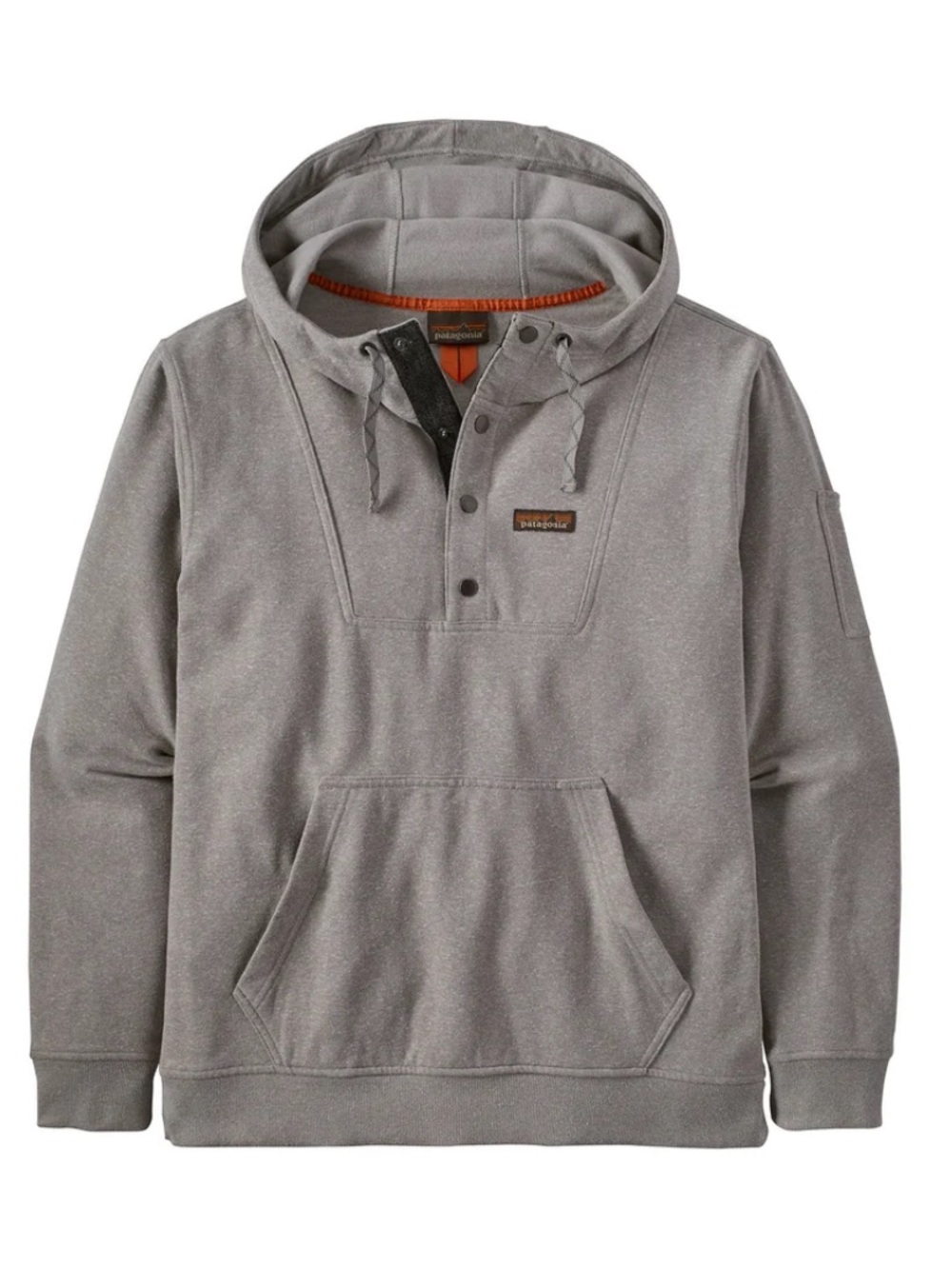 Patagonia Gray Hemp Hoodie Pullover Sweatshirt with Kangaroo Pocket medium
